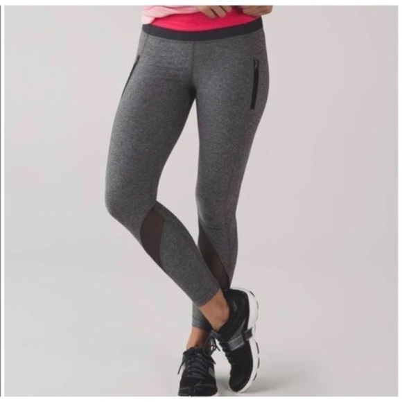 Lululemon Inspire Tight II Heathered Black / Boom Juice / Deep Coal - Picture 1 of 8